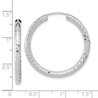 Thumbnail for 14k Polished & D/C Endless Hoop Earrings