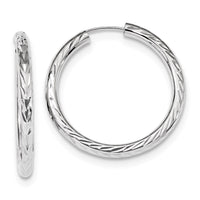 Thumbnail for 14k Polished & D/C Endless Hoop Earrings