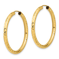 Thumbnail for 14k Polished & D/C Endless Hoop Earrings