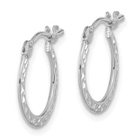 Thumbnail for 14k Gold Polished and Diamond-cut Hoop Earrings