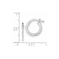 Thumbnail for 14k Gold Polished and Diamond-cut Hoop Earrings
