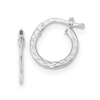 Thumbnail for 14k Gold Polished and Diamond-cut Hoop Earrings