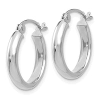 Thumbnail for 14k White Gold Round Tube Hoop Earrings