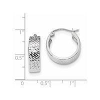 Thumbnail for 14k Diamond-cut Hoop Earrings