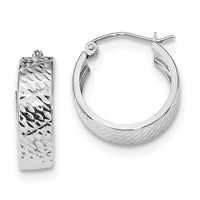Thumbnail for 14k Diamond-cut Hoop Earrings