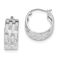 Thumbnail for 14k Diamond-cut Hoop Earrings