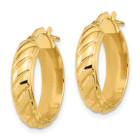 Thumbnail for 14k Polished Fancy Hoops