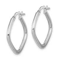 Thumbnail for 14k Rose Gold Polished Square Hoops