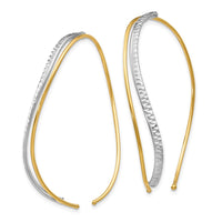 Thumbnail for 14k Two-Tone Diamond-cut and Polished Threaders