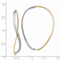 Thumbnail for 14k Two-Tone Diamond-cut and Polished Threaders