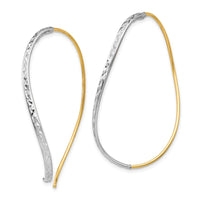Thumbnail for 14k Two-Tone Diamond-cut and Polished Threaders