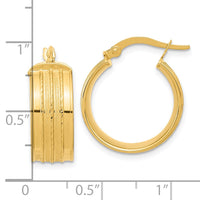 Thumbnail for 14k Polished Satin Hoop Earrings