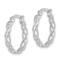 Thumbnail for 14k Gold Polished Intertwined Filigree Hoop Earrings