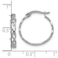 Thumbnail for 14k Gold Polished Intertwined Filigree Hoop Earrings