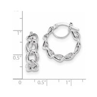 Thumbnail for 14k Polished Cable Link Circle Hoop Earrings