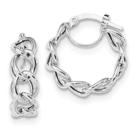 Thumbnail for 14k Polished Cable Link Circle Hoop Earrings