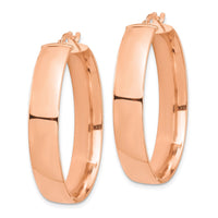 Thumbnail for 14k Rose Gold High Polished 7mm Hoop Earrings