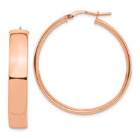 Thumbnail for 14k Rose Gold High Polished 7mm Hoop Earrings