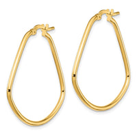 Thumbnail for 14k Polished Fancy Triangle Hoop Earrings