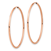 Thumbnail for 14k Rose Gold 1.5mm Polished Endless Hoop Earrings