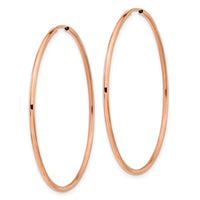 Thumbnail for 14k Rose Gold 1.5mm Polished Endless Hoop Earrings