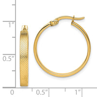 Thumbnail for 14K Textured Hoop Earrings
