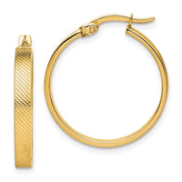 Thumbnail for 14K Textured Hoop Earrings