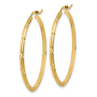 Thumbnail for 14K Polished Diamond-Cut Hoop Earrings