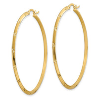 Thumbnail for 14K Polished Diamond-Cut Hoop Earrings