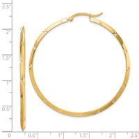 Thumbnail for 14K Polished Diamond-Cut Hoop Earrings