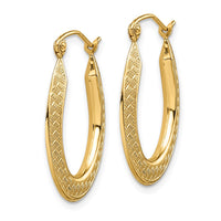 Thumbnail for 14k Textured Stamped Hoop Earrings