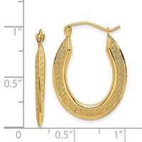 Thumbnail for 14k Textured Stamped Hoop Earrings