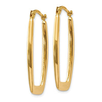 Thumbnail for 14k Polished 2.25mm Rectangle Hoop Earrings