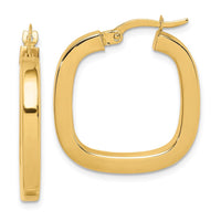 Thumbnail for 14K Square Tube Hollow Hoop Earrings