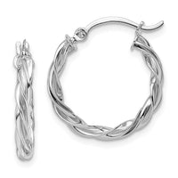 Thumbnail for 14K Polished Twisted 2.5mm Hoop Earrings