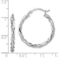 Thumbnail for 14K Polished Twisted 2.5mm Hoop Earrings