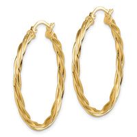Thumbnail for 14K Polished 2.5mm Twisted Hoop Earrings