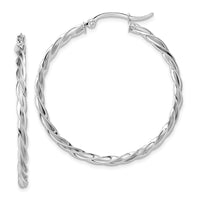 Thumbnail for 14K Polished Twisted 2.5mm Hoop Earrings