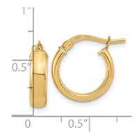 Thumbnail for 14k Polished 3.7mm Hoop Earrings