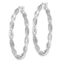 Thumbnail for 14K Polished and Textured Twisted Hoop Earrings