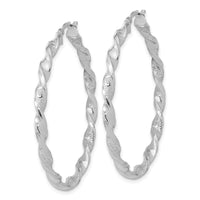 Thumbnail for 14K Polished and Textured Twisted Hoop Earrings