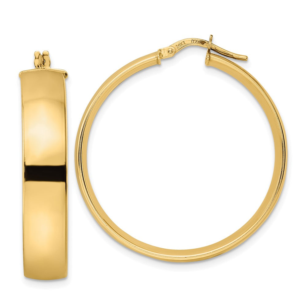 14K Polished Hoop Earrings