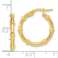 Thumbnail for 14K Polished and Fancy Hoop Earrings