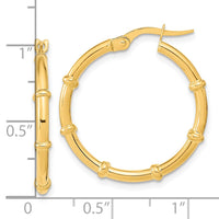 Thumbnail for 14K Polished and Fancy Hoop Earrings