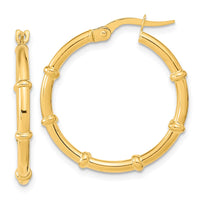 Thumbnail for 14K Polished and Fancy Hoop Earrings