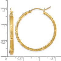 Thumbnail for 14K Polished and Satin Hoop Earrings