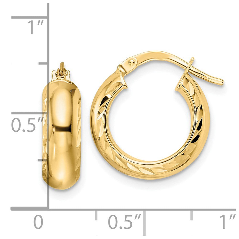 14K Polished Hoop Earrings