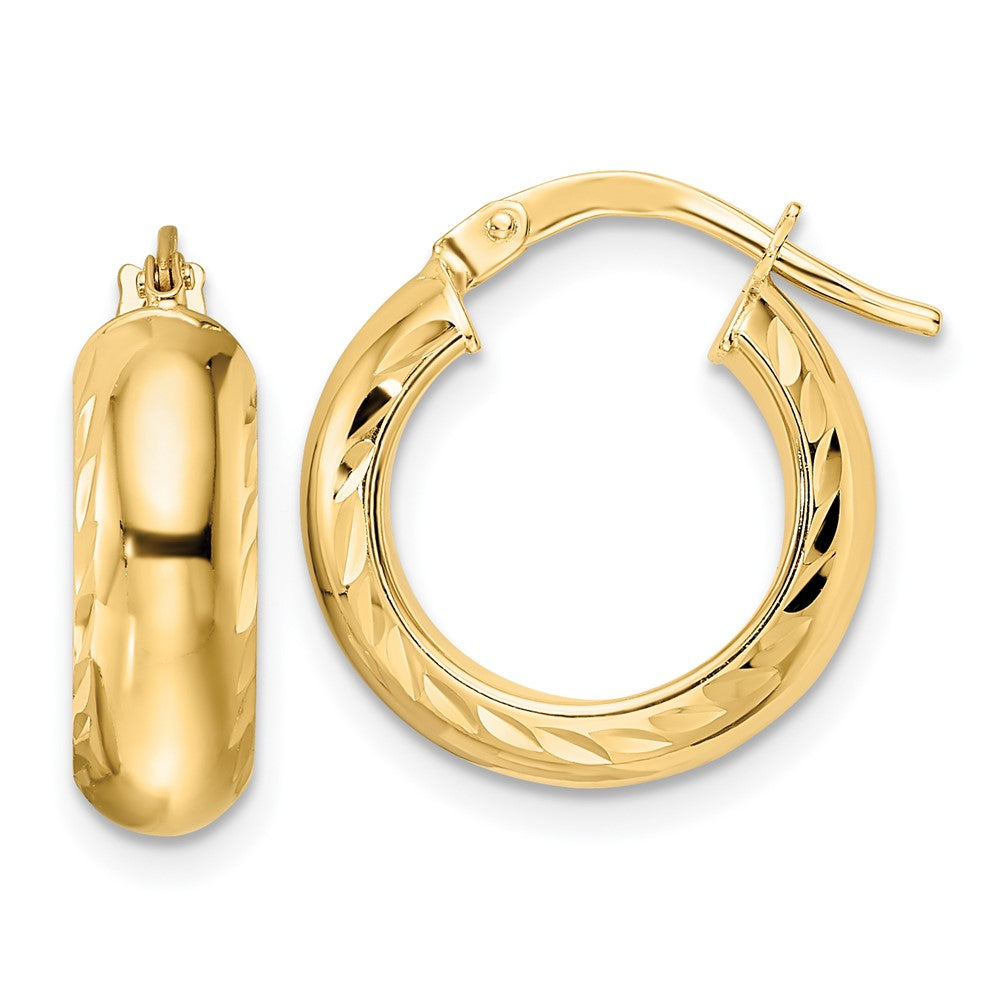 14K Polished Hoop Earrings