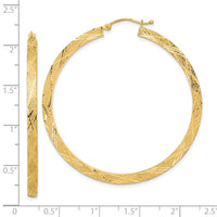 Thumbnail for 14K Polished and Textured Hoop Earrings