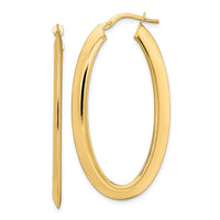 Thumbnail for 14K Polished  Oval  Hoop Earrings